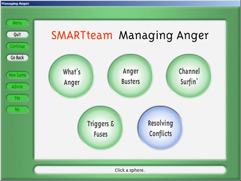 Managing Anger - Activities Menu