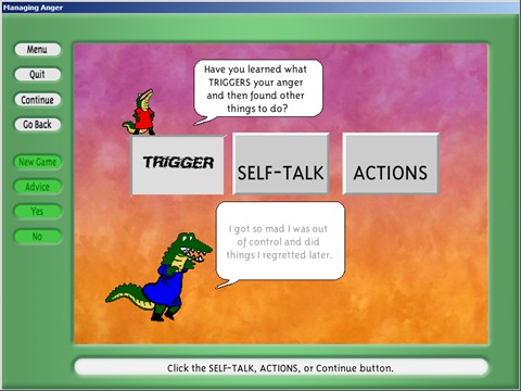 What's Anger - Example Screen 1
